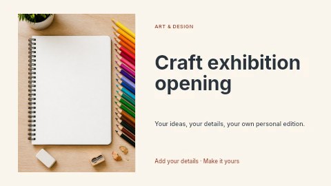 Craft exhibition opening youtube thumbnail template