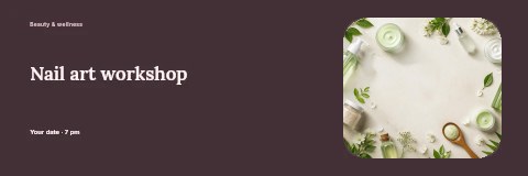 Nail art workshop banner template