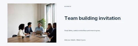 Team building invitation banner template