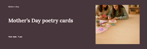 Mother’s Day poetry cards banner template