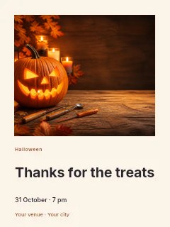 Halloween thank you photo layout poster template · Gallery editorial