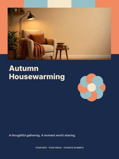 Autumn Housewarming · Spectrum invitation template