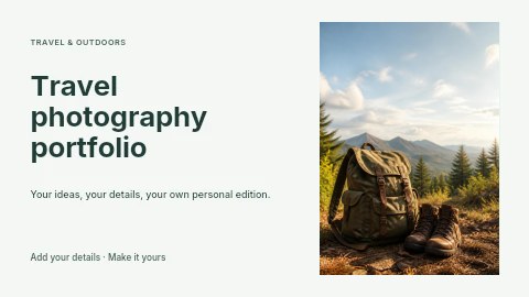 Travel photography portfolio youtube thumbnail template