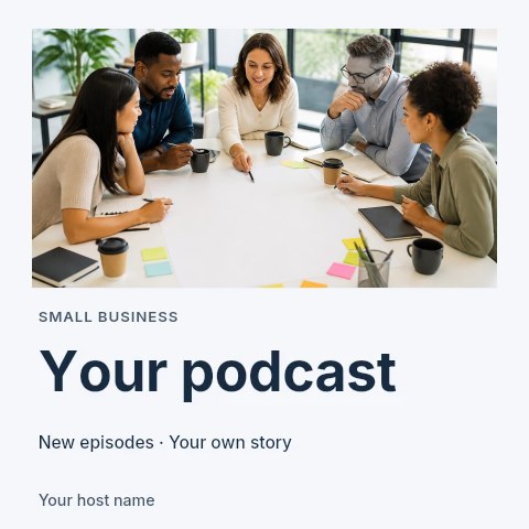 Small business podcast cover template