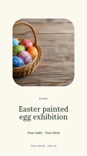 Easter painted egg exhibition instagram story template · Picture window