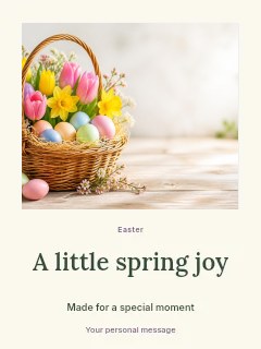 Easter photo greeting greeting card template · Quiet photo gallery