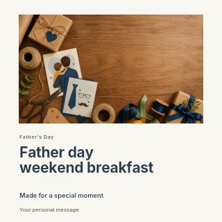 Father Day weekend breakfast social media post template · Gallery editorial