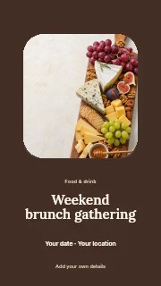 Weekend brunch gathering instagram story template · Picture window