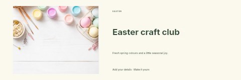 Easter craft club banner template