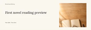 First novel reading preview banner template · Horizontal photo dialogue