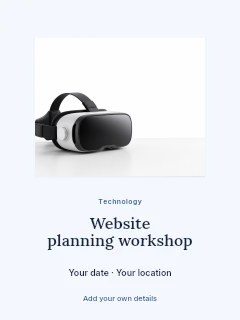 Website planning workshop poster template · Picture window