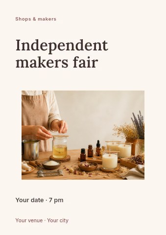 Independent makers fair flyer template