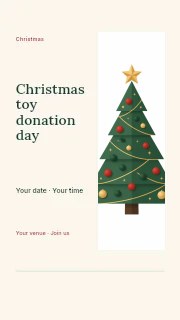 Christmas toy donation day instagram story template · Split portrait