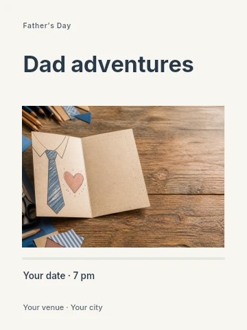 Dad adventures invitation template