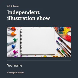 Independent illustration show podcast cover template · Title & photograph