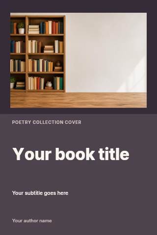 Poetry collection cover book cover template