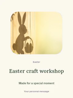 Easter craft workshop invitation template · Picture window