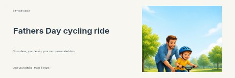 Fathers Day cycling ride banner template