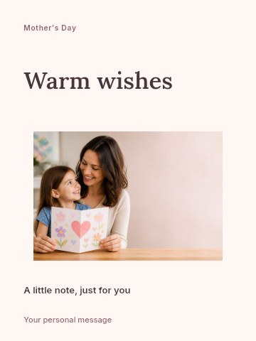Mother’s Day afternoon tea greeting card template