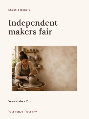 Independent makers fair poster template