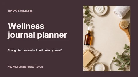 Wellness journal planner youtube thumbnail template