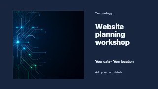 Website planning workshop youtube thumbnail template · Horizontal photo dialogue