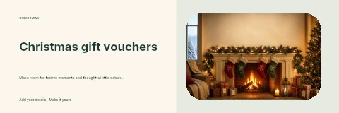 Christmas gift vouchers banner template