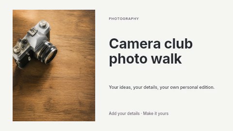 Camera club photo walk youtube thumbnail template