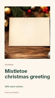 Mistletoe Christmas greeting instagram story template · Gallery editorial