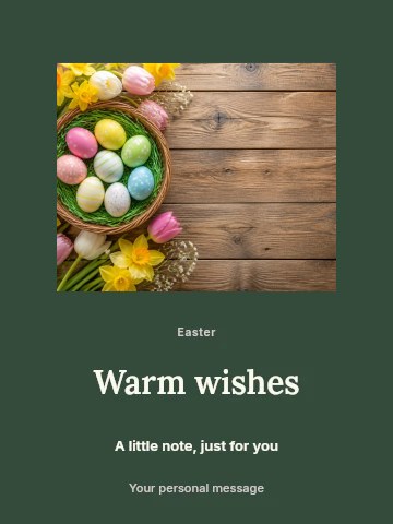 Easter baking afternoon greeting card template