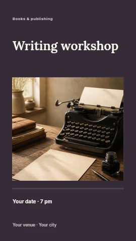 Writing workshop instagram story template