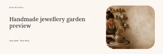Handmade jewellery garden preview banner template · Horizontal photo dialogue