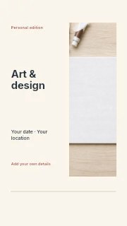 Art & design instagram story template · Split portrait