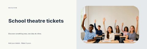 School theatre tickets banner template