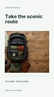 Travel photo journal instagram story template · Title & photograph