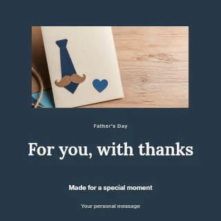 Father’s Day photo message social media post template · Picture window