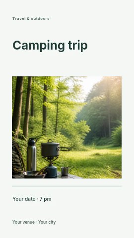 Camping trip instagram story template