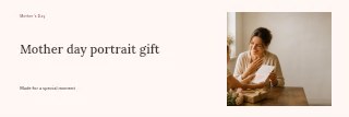 Mother Day portrait gift banner template · Horizontal photo dialogue