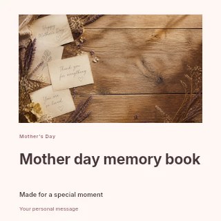 Mother Day memory book social media post template · Gallery editorial