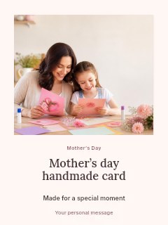 Mother’s Day handmade card invitation template · Quiet photo gallery