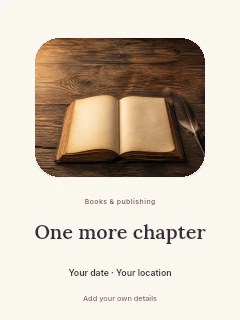 Open vintage book with empty pages in Reading photo announcement · Picture window