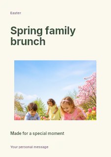Spring family brunch flyer template · Modern programme