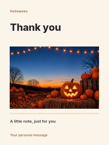 Pumpkin party greeting card template