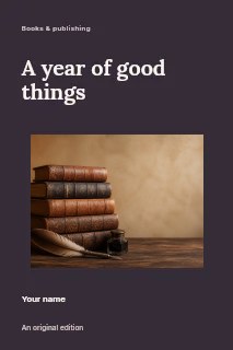 A Year of Good Things book cover template · Modern programme