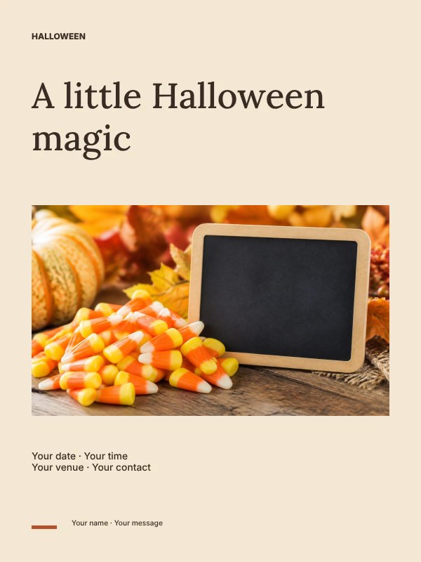 Halloween photo celebration poster template