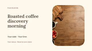 Roasted coffee discovery morning youtube thumbnail template · Horizontal photo dialogue