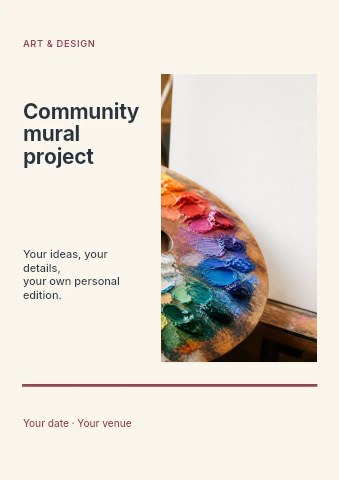 Community mural project flyer template