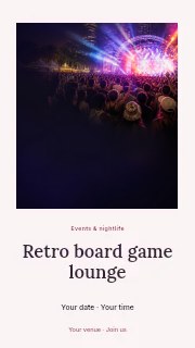 Retro board game lounge instagram story template · Quiet photo gallery