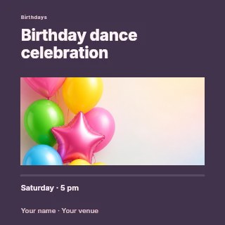 colorful balloons on pastel background in Birthday dance celebration · Title & photograph