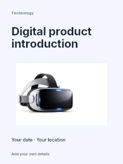 modern virtual reality headset isolated in Digital product introduction · Modern programme